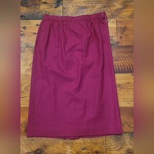 Vintage Fuchsia 100% Wool Pendleton Skirt